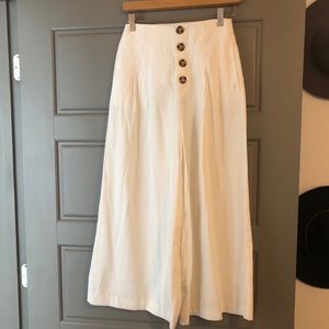 Zara White Culotte Pants